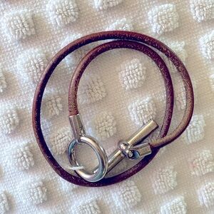 Authentic Hermes leather bracelet